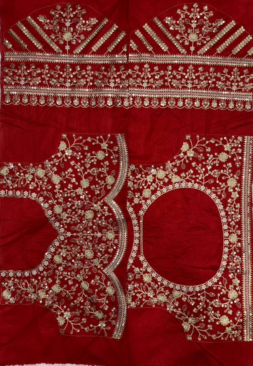 Dark Pink Rangoli Silk  Beautiful Sequence Embroidery Work Saree