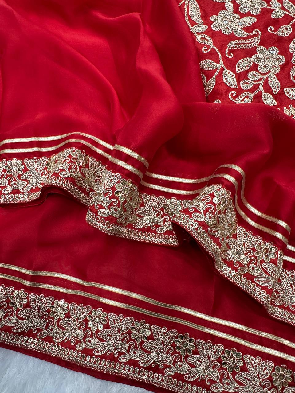 Dark Pink Rangoli Silk  Beautiful Sequence Embroidery Work Saree