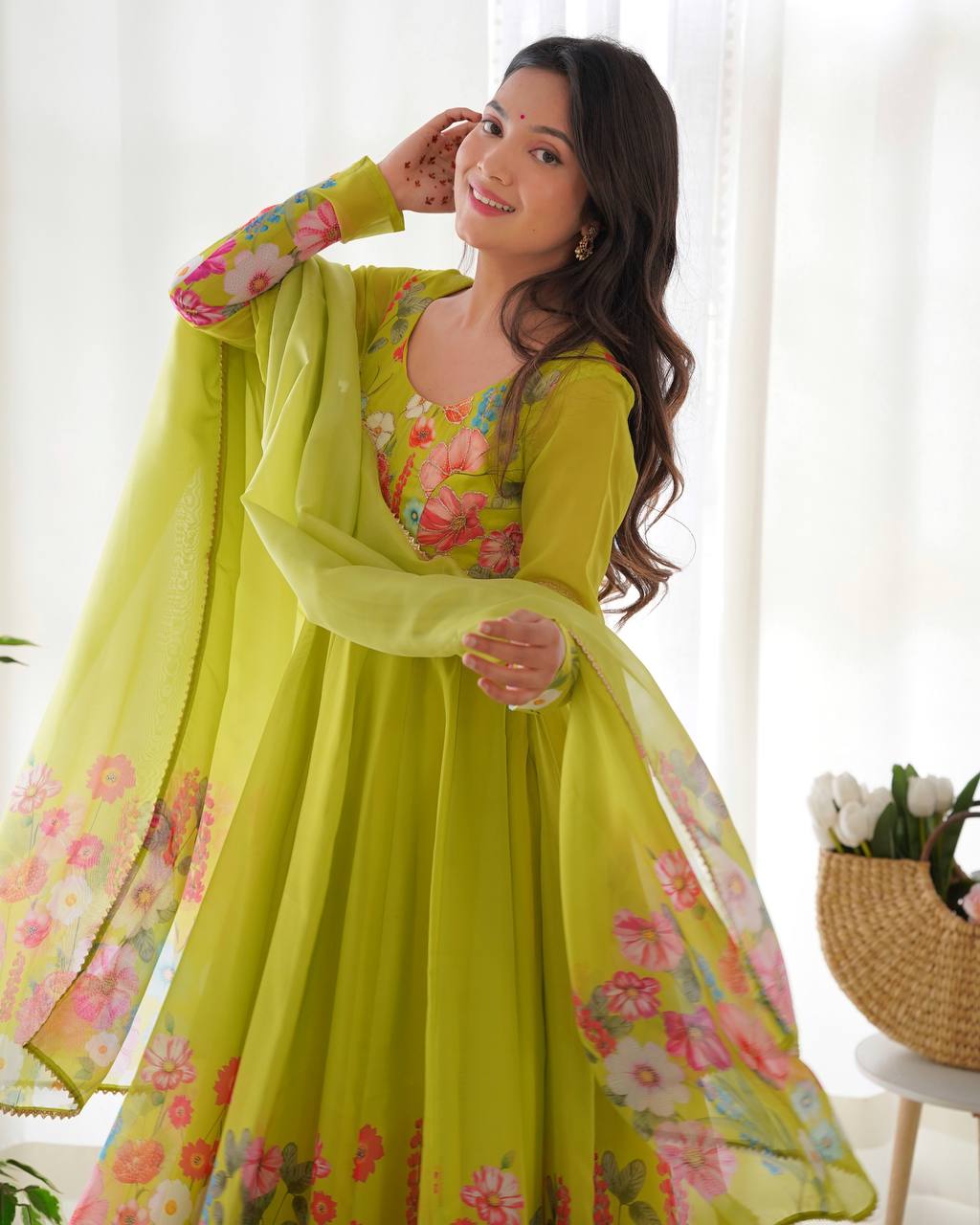 Liril Pure Soft Organja Silk Flower Position Outing Work Salwar Suit