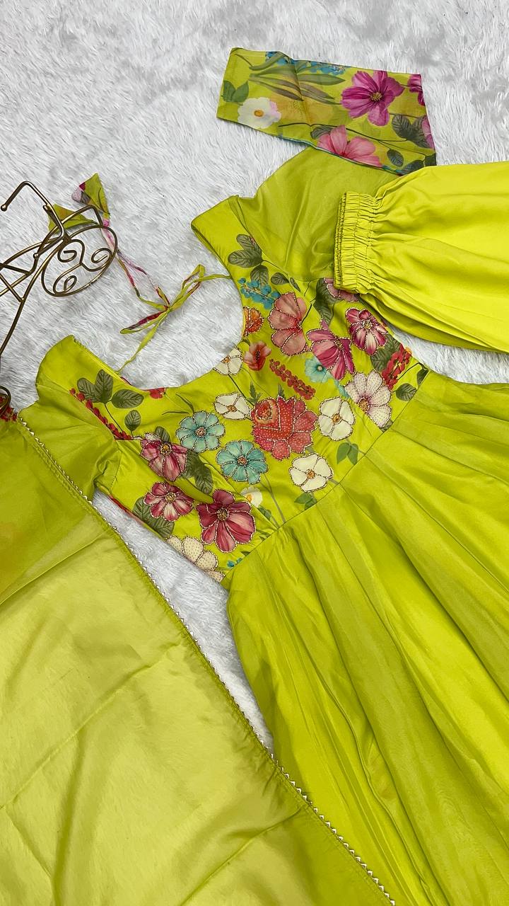 Liril Pure Soft Organja Silk Flower Position Outing Work Salwar Suit