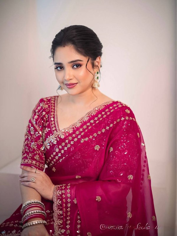 Pink Sequance And Zari Embroidery Work Gold Designer Saree